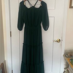 Women’s Emerald Green Long Sleeve Maxi Dress 
1. State